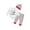 white, variant on AMERTEER Infant Baby Boys Girls Valentine‘s Day Outfit Letter Print Romper Tops+Pants+Hat 3PCS Clothes Set White 18-24 Months