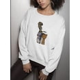 thumbnail image 3 of Woman Playing Drums Paint Sweatshirt Women -Image by Shutterstock, Female x-Large, 3 of 4
