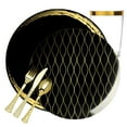 thumbnail image 3 of VeZee's Disposable Whisk Collection Plastic 10.25" Dinner Plates Black & Gold -Stunning and Perfect for Any Occasions: Qty 1000, 3 of 3