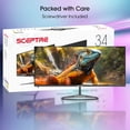 thumbnail image 2 of Sceptre New 34-inch IPS Gaming Monitor 3440 x 1440 up to 115Hz DP HDM Build-in Speakers, Machine Black 2026, 2 of 6