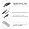 thumbnail image 4 of Uxcell 2pcs Precision Ceramic Tweezer 5" Stainless Steel Tweezers Anti-Static Curved Head, 4 of 6