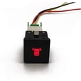 thumbnail image 3 of jfqm Car Red Light Packing Radar Power On Off Camera Mirror Switch Button Fit for VW Golf 6 Fit for Jetta 5 MK5 Caddy EOS Scirocco (Color : Radar), 3 of 5