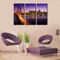 thumbnail image 5 of TISHIRON 3PCS Framed Canvas Wall Art Set,42"x28" San Francisco Skyline Canvas Art Decor, 5 of 7