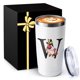 thumbnail image 1 of Taza de café aislante MNZZ de 600 ml de acero inoxidable con tapa, 1 of 7