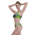 thumbnail image 3 of Kdxio Butterfly Landing On Head Dumpy Frog for Womens High Waisted Bikini Top Sports Style Two Piece Bathing Suits, 3 of 5