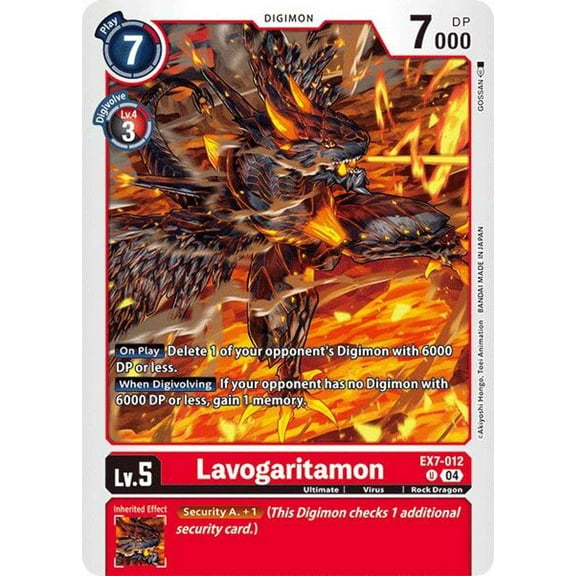 Digimon Liberator Uncommon Lavogaritamon EX7-012