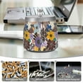 thumbnail image 6 of Yayeee Ashtray with Lid for Cigarette Smokeless Stainless Steel Home Ash Holder, Colorful Flowers, 6 of 7