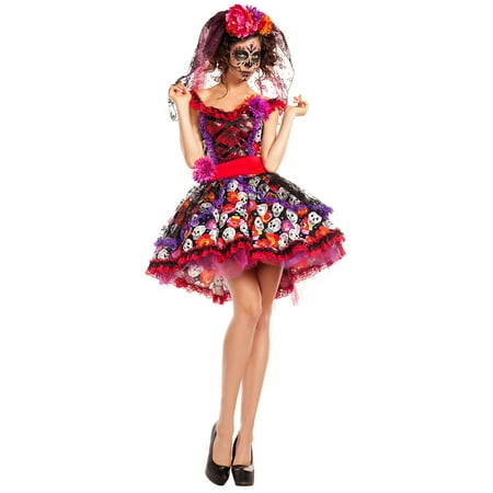Lady Of The Dead Costume, Sexy Day Of The Dead Costume