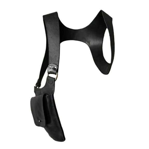 KiBcsLic Hidden Underarm Shoulder Bag Multi Purpose Leather Travel Wallet Shoulder Wallet Black