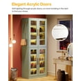thumbnail image 5 of Tribesigns Tall Shoe Cabinet with Acrylic Doors and LED Light for Living Room, 24 Pairs,Mint Green, 5 of 6