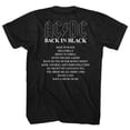 thumbnail image 3 of T-Shirt pour Adulte AC/DC Groupe de Rock Hard Music Back In Black Album In White Tee, 3 of 3
