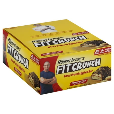 FitCrunch Bar Protein Bar, Peanut Butter, 30g Protein, 12 Ct