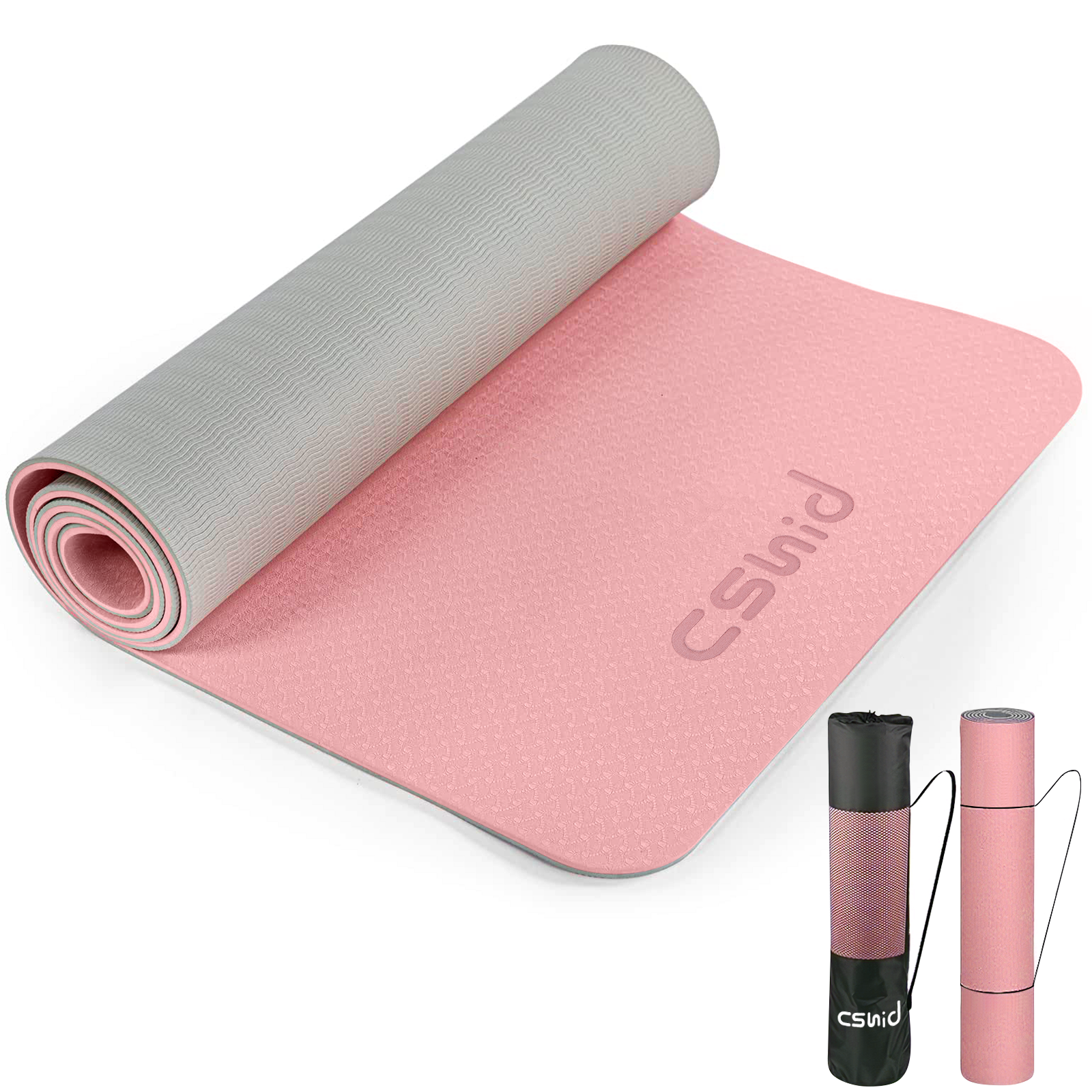 Cshidworld Yoga Mat 6mm TPE 72x24 with Strap photo 1