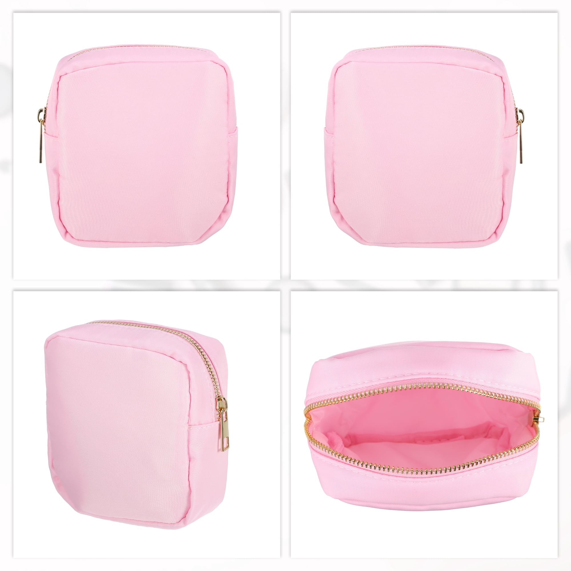 Unique Bargains Women Waterproof Makeup Bag for Business Travel Vacation Gym Light Pink