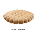 thumbnail image 2 of LHWEN Cookie Shape Cushion Soft Plush Pillow Chair Car Seat Pad Decorative Sofa Back Cushion Comfortable High-Elastic PP Cotton Filling for Floor Window Seat Easy to Maintain Machine Washable Sitting, 2 of 3