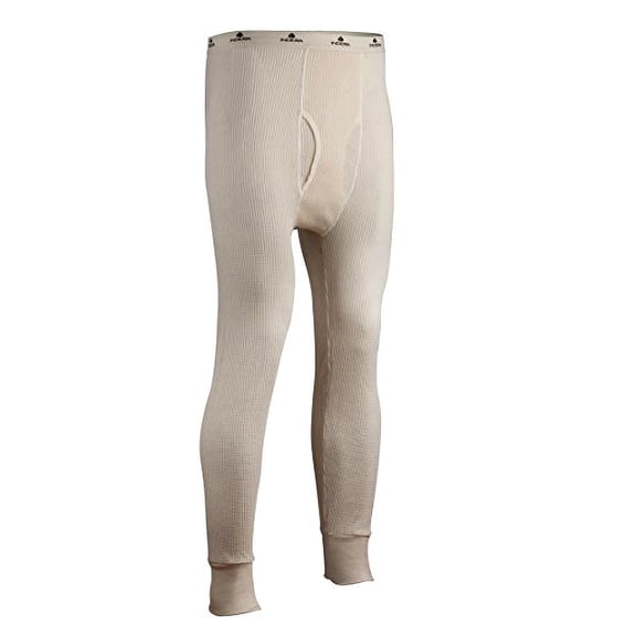 Indera Men's Cotton Waffle Knit Heavyweight Thermal Underwear Pant, Natural, Medium