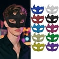thumbnail image 7 of Xfvqtps Mens Carnival Party Half Face Mask with Elegant Design for Masquerade Balls and Themed Party Purple, 7 of 7