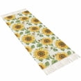 thumbnail image 2 of Sunflower Hallway Runner Rug 2x6ft,Farmhouse Watercolor Botanical Summer Washable Woven Living Room Bedroom Kitchen Bathrom Carpet with Tassels,Indoor Outdoor Throw Door Mat for Entryway, 2 of 5