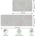thumbnail image 2 of Kitchen Mats Set of 2 - Non-Slip Washable Rugs, Black Petals Linen Floor Mats, Easy-Clean & Stain-Resistant for Modern Home Decor (17"x30" & 17"x47"), 2 of 6
