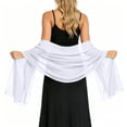 thumbnail image 5 of Scarf for Women Solid Chiffon Shawl Wraps Lightweight Sheer Scarf Stole for Wedding Evening Party Formal Dress Cover Up, 5 of 7