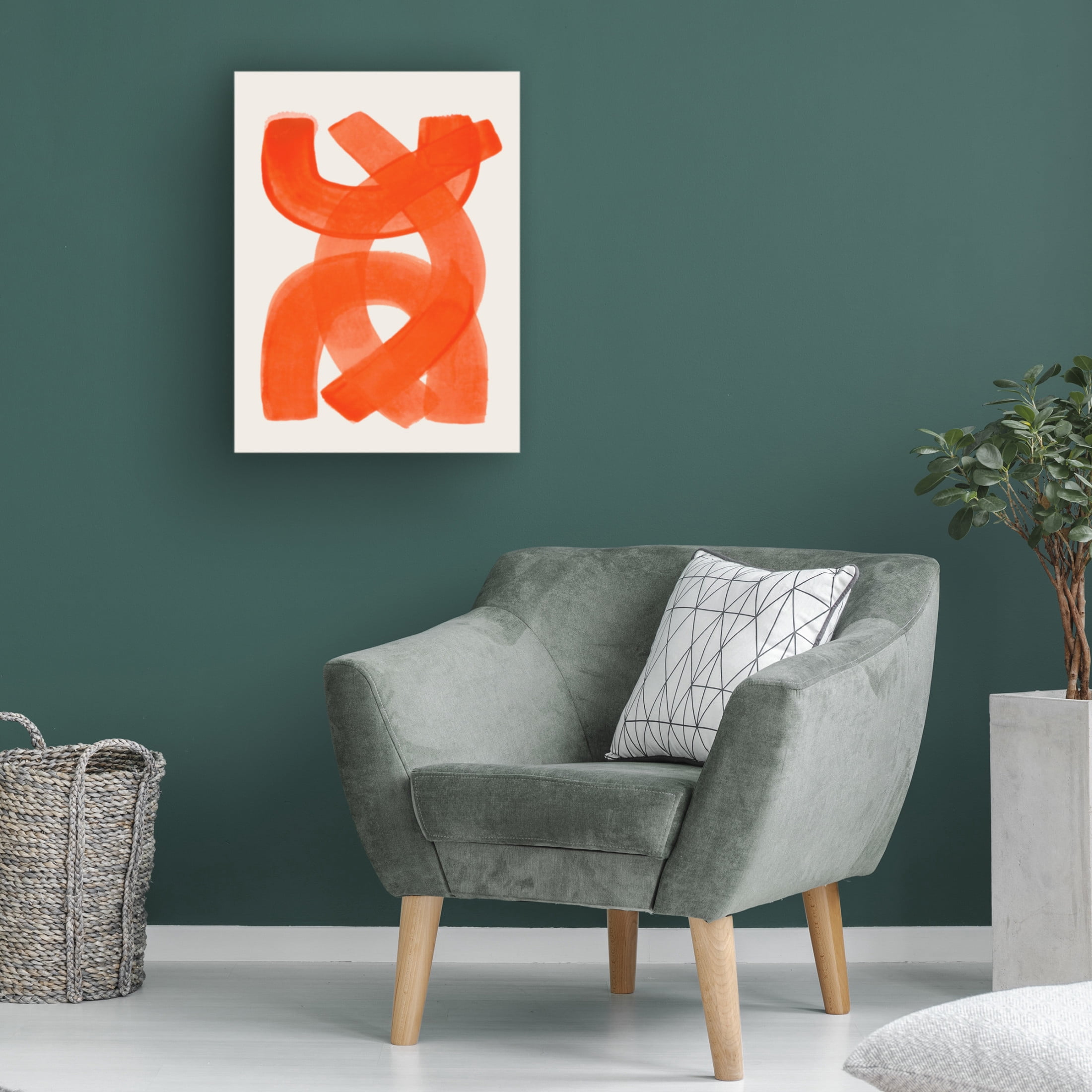 Trademark Fine Art Ejaaz Haniff  Orange Strokes Canvas Wall Art