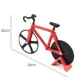 thumbnail image 6 of Ludlz Bicycle Shaped Pizza Cutter Non-sticky Sharp Double Wheel Stainless Steel Blade Multi-functional Dough Pancake Food Roller Slicer Kitchen Supplies, 6 of 8