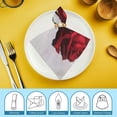 thumbnail image 6 of WERPE Roses Cloth Napkin Reusable Dinner Napkin for Dining Table Kitchen Daily Party Housewarming Farmhouse Decor 6 PCS, 6 of 7