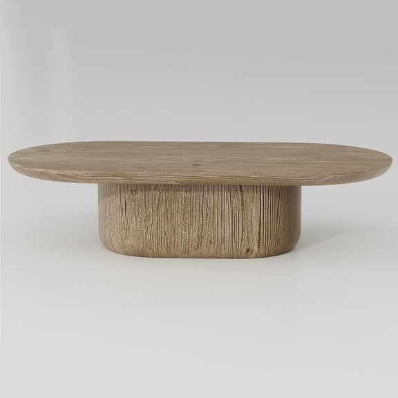 Modern Pedestal Rectangular Coffee Table