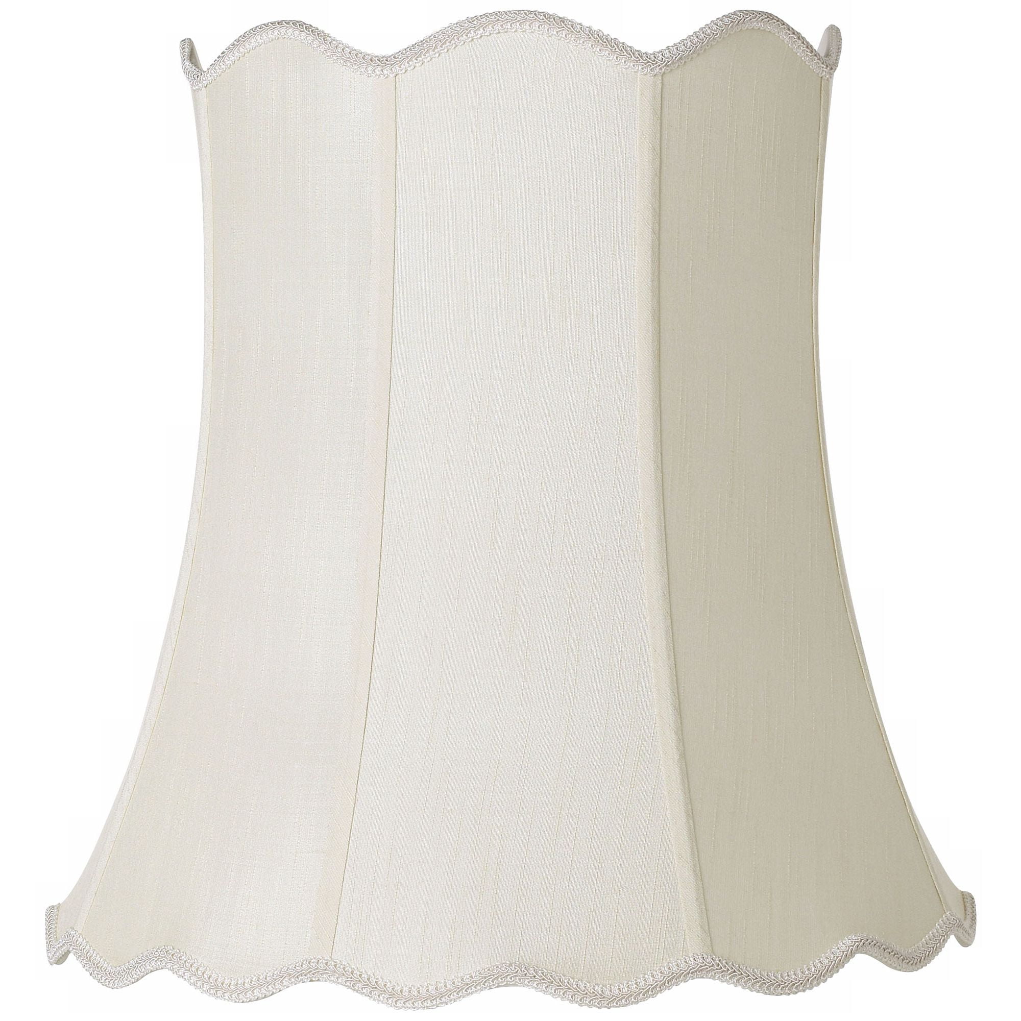 Imperial Shade Creme Large Scallop Bell Lamp Shade 14" Top x 20" Bottom x 20" Slant x 19.75 High
