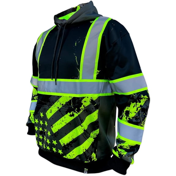 SafetyShirtz SS360 American Grit Hoody X-Large Custom Black and Yellow