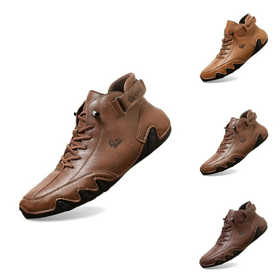 Walking Shoes for Men Mens Tennis Shoes Low Top Fashion Sneakers PU Leather Casual Shoe for Men Orthopaedic Barefoot Shoes