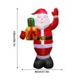 thumbnail image 3 of WREESH 150cm Inflatable Santa Claus Luminous Decoration Garden Decoration Props, 3 of 7