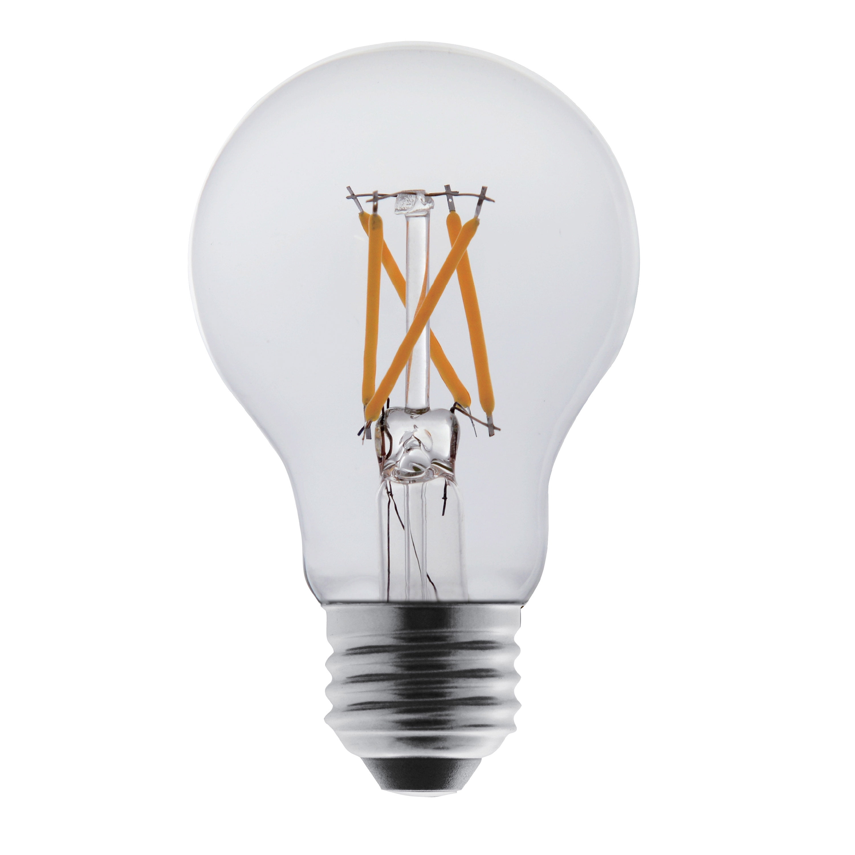 Great Value 18 Year LED Light Bulbs, A19, 40 W Equivalent, E26, Dimmable, Daylight, Clear Glass, 4 Pack