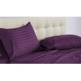 thumbnail image 3 of D.N.G. BEDDINGS Luxury 4 Piece Sheet Set with 24 Inch Deep Pocket 800 Thread Count 100% Egyptian Cotton Stripe Plum Color Full Size, 3 of 3