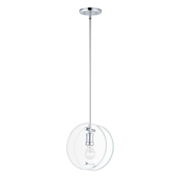 Maxim 21290CLPC 4 in. à la Recherche de Verre 1 Lumière Chromée Unique Pendentif Plafonnier