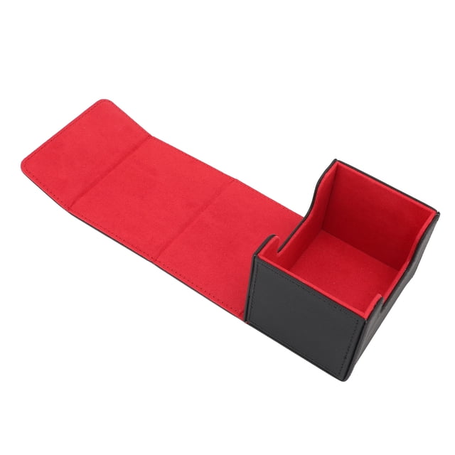 Sports Cards Storage Box Magnetic Closure PU Leather Card Holder for 100+ Double Sleeved Cards 2 Layer Rainproof Design with Soft Microfiber Lining