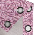 thumbnail image 4 of Ambesonne Pink Zebra Grommet Curtain, Curvy Lines Funky, 50" x 72", Fuchsia Pink White, 4 of 6
