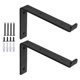 thumbnail image 4 of Soportes de estante de pared de Metal, soporte de estante flotante multiusos engrosado, soportes de estante para dormitorio, comedor y baño, 2 uds. 12 pulgadas, 4 of 8