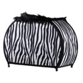 thumbnail image 2 of Benjara Wigi 12" Accent Lamp- Purse- Zebra Animal Print- Black White Faux Fur, 2 of 6