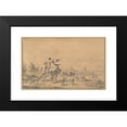 thumbnail image 2 of Nicolaes Pietersz. Berchem 24x17 Black Modern Framed Museum Art Print Titled - Herdsmen in an Italian&nbsp;Landscape (1654), 2 of 5