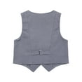 thumbnail image 2 of TTAO Kids Boys V-Neck Formal Suit Vest Gentleman Wedding Prom Party Dress Waistcoat Grey 10, 2 of 3