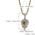 thumbnail image 5 of Hip Hop Micro Paved AAA+ Cubic Zirconia Iced Out Bling Male Lion 14K Yellow Gold Pendants Necklace for Men Rapper Jewelry, 5 of 8