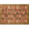 thumbnail image 1 of Ahgly Company Indoor Rectangle Abstract Orange Modern Area Rugs, 5' x 7', 1 of 4