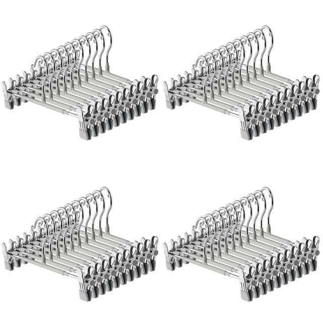 Percha Metal para Pantalones Antideslizante Ahorra Espacio Acero Inoxidable (gris) 10 Uds.