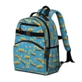 thumbnail image 2 of Excavator and Road Barrier Blue Pattern Cute School Backpack Bag for School with Padded Back and Adjustable Shoulder Straps 15.25"x11.5"x5.25", 2 of 5