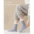 thumbnail image 3 of 6 pairs Fuzzy Socks Soft Cozy Fluffy Slipper Winter Warm Plush Socks Christmas Stocking Stuffers Gifts for Women, 3 of 7