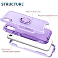 thumbnail image 4 of Nalacover For iPhone XR Slim Case,Luxury Hybrid Hard PC and TPU Rugged Bumper 3-In-1 Rotatable Magnetic Ring Kickstand Four Corner Guard Shockproof Anti-Scratch Back Phone Cover, Purple, 4 of 7
