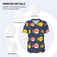 thumbnail image 3 of KLL Cute Puffer Fish for Men's Baseball Shirts,Short Sleeve Casual Shirts Button Down Shirt for Men Beach Summer Wedding Shirt-, 3 of 7