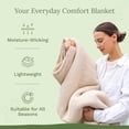 thumbnail image 4 of Ivory Organic Cotton King Blanket - GOTS Certified, Luxurious, Toxic-Free Bedding, 4 of 8