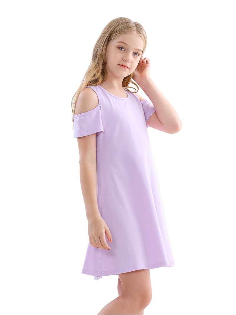 lavender skater dresses Square-Neck pleated Skater Dress in Purple